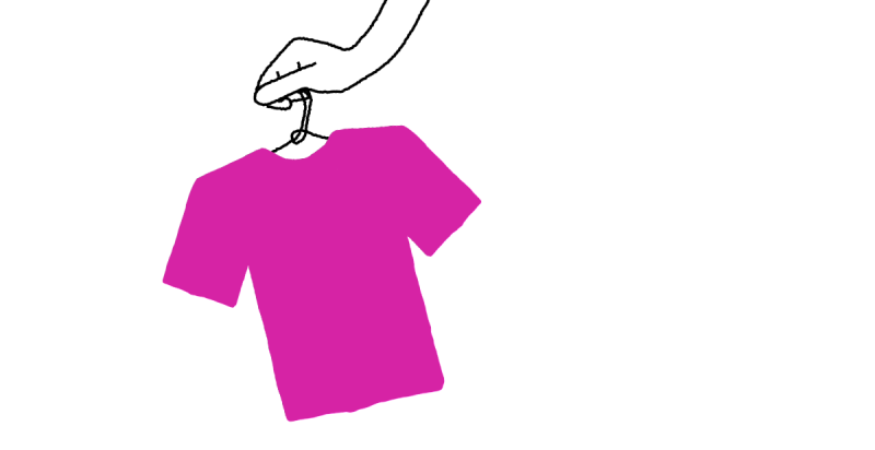 Een roze t-shirt