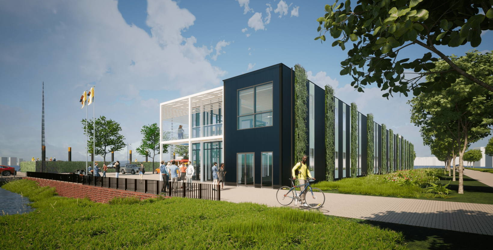 digitale render de her gebouw