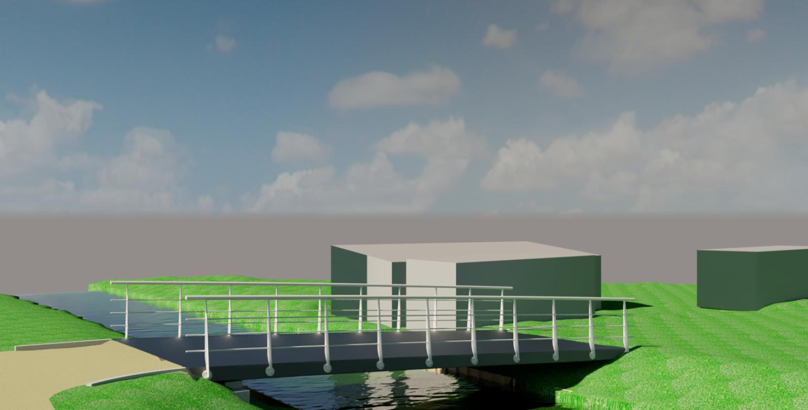 Tekening van hoe de Enkbrug uiteindelijk wordt